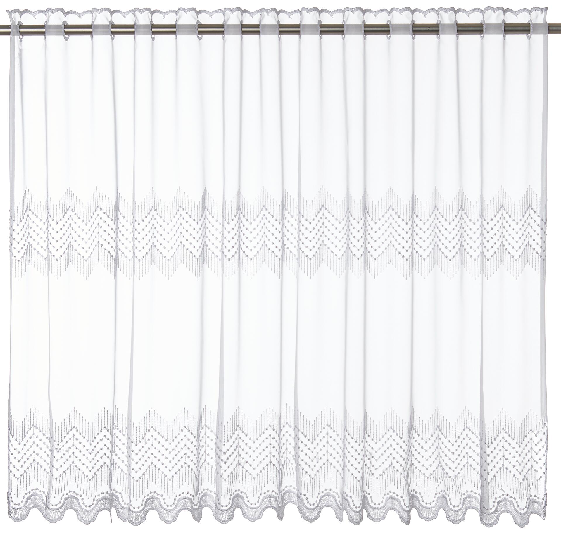 POCOline Scheibengardine Adal weiß B/L: ca. 140x75 cm