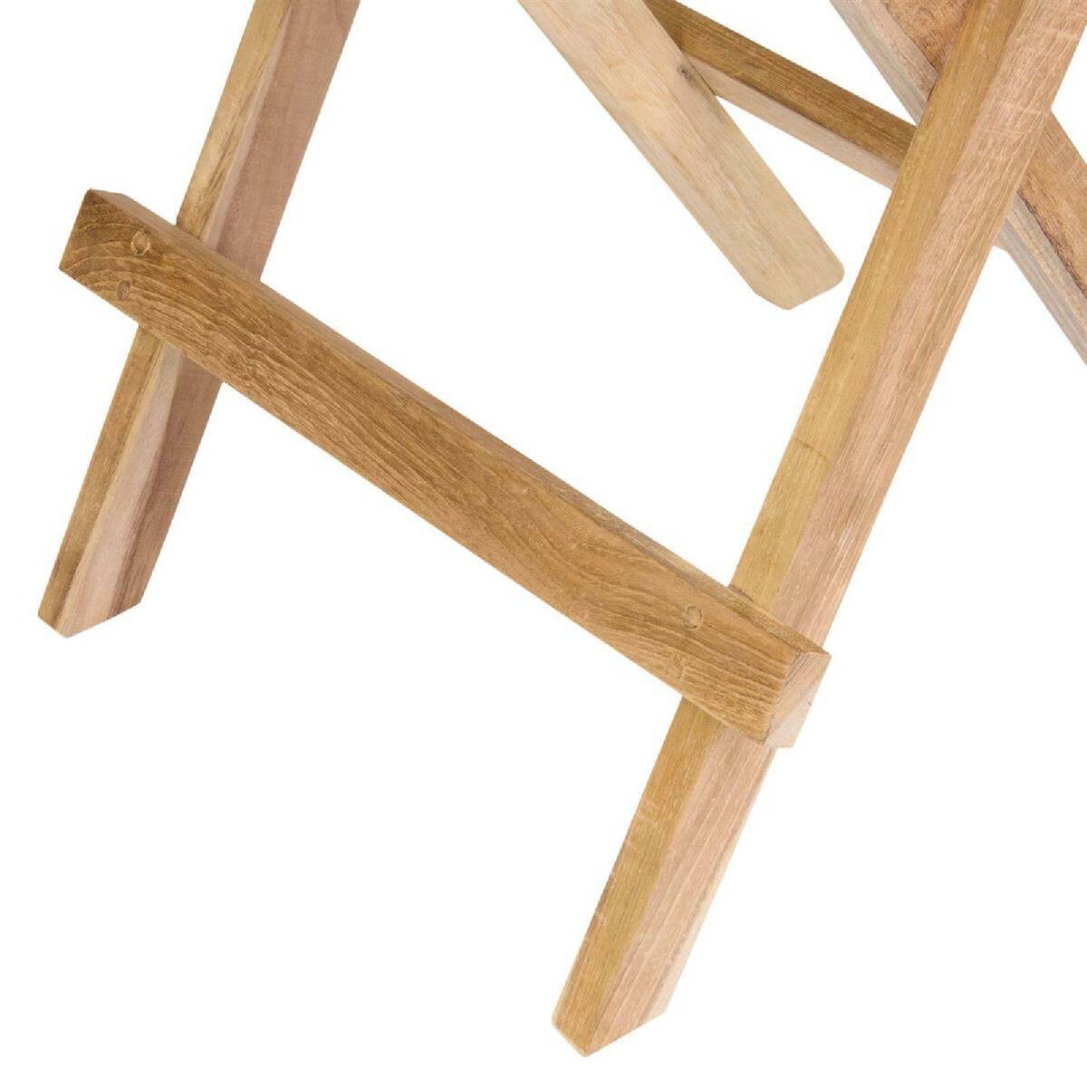 VCM Gartentisch braun Holz B/H/L: ca. 50x50x50 cm