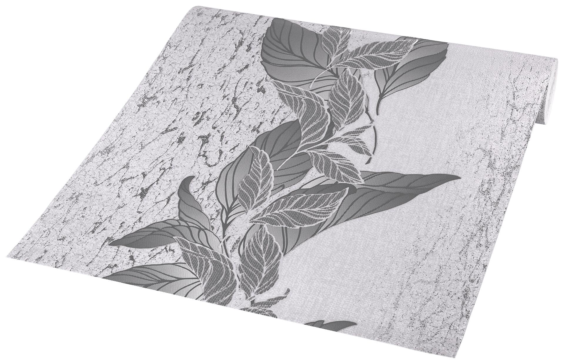 Vliestapete Floral grau B/L: ca. 53x1005 cm