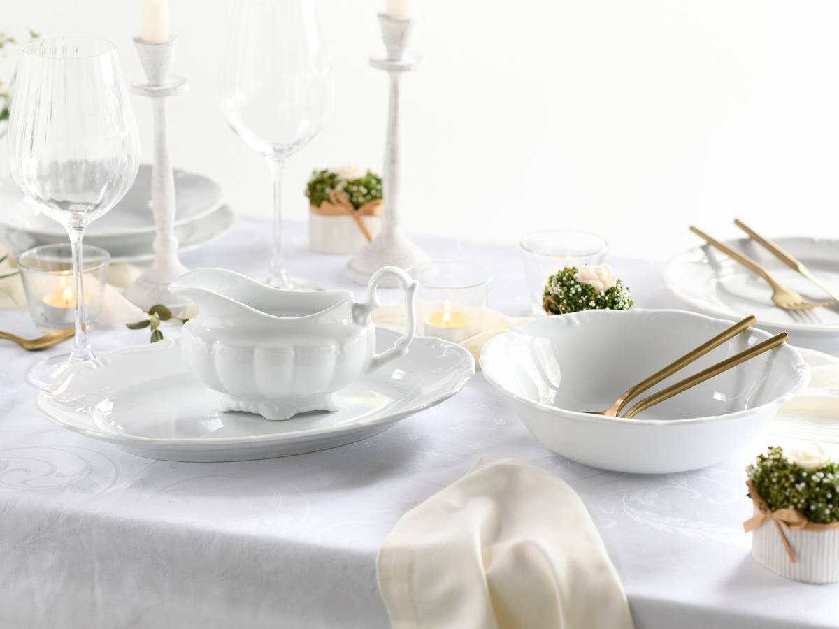 CreaTable Servier-Set Maria Theresia weiß Porzellan