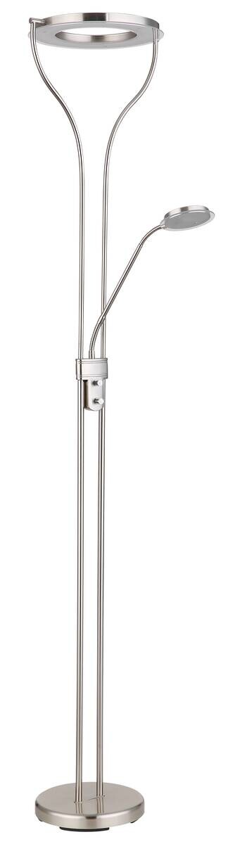 GLOBO LED-Deckenfluter Chrom Metall Kunststoff B/H/T: ca. 35x194x30 cm 2 Brennstellen