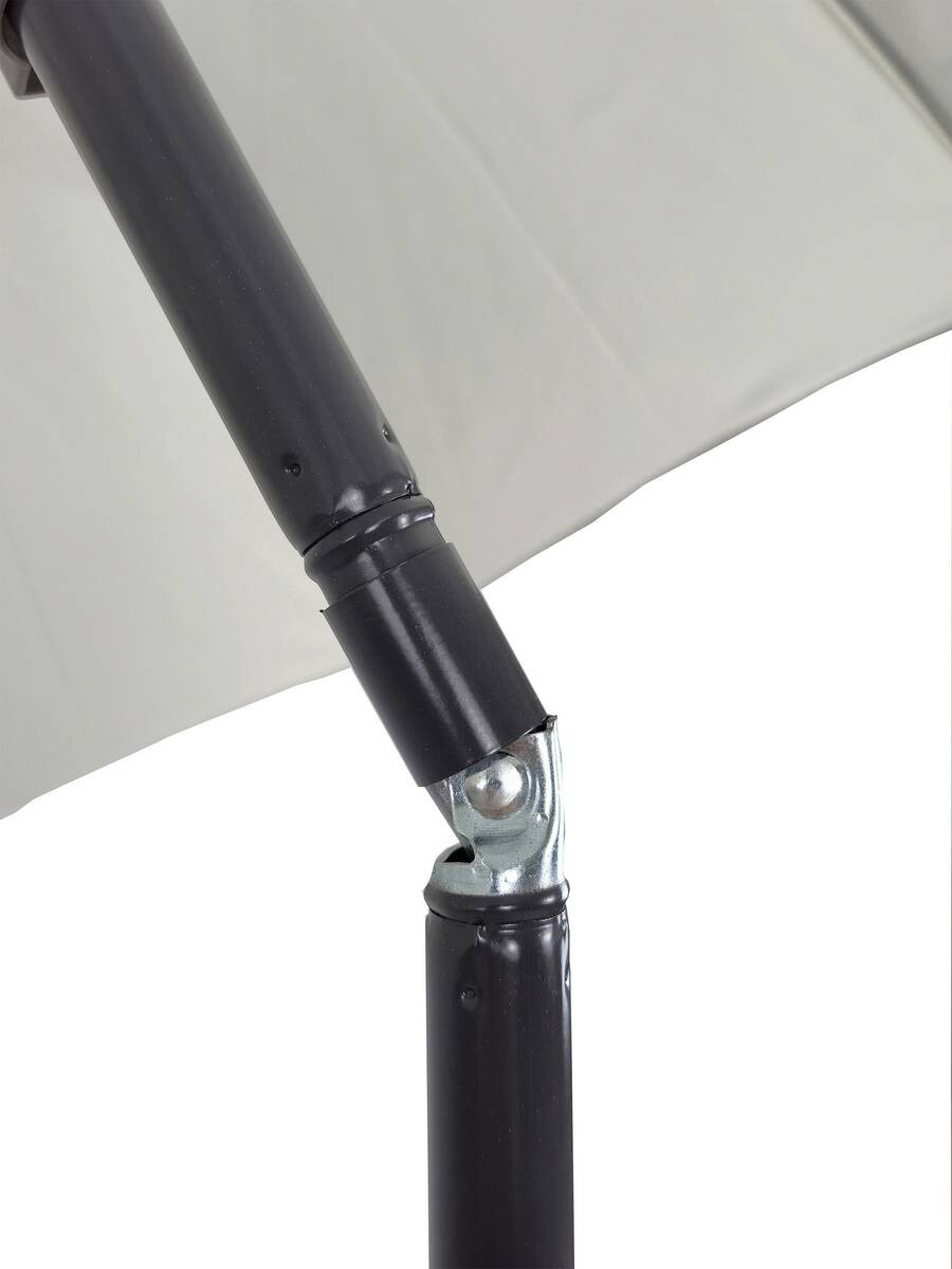 VCM Balkon-Sonnenschirm beige Stahl H/D: ca. 280x180 cm