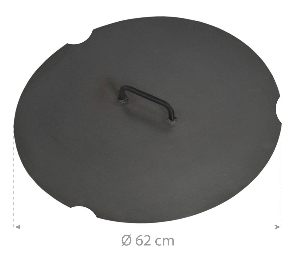 CookKing Deckel für Feuerschale schwarz Stahl B/T: ca. 62x62 cm