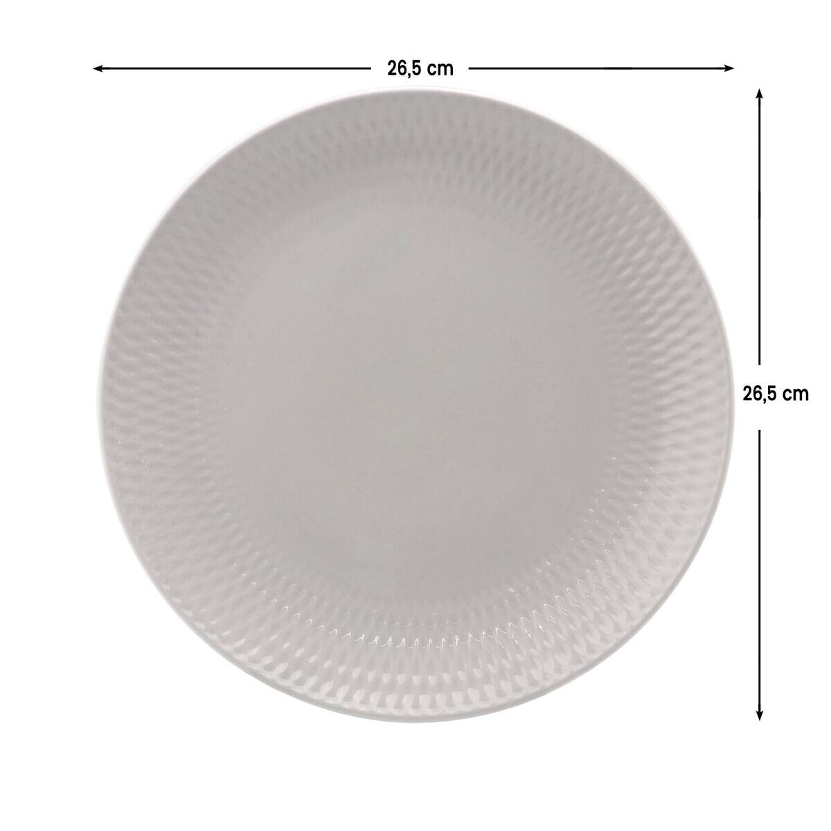 Essteller weiß Porzellan D: ca. 26,5 cm