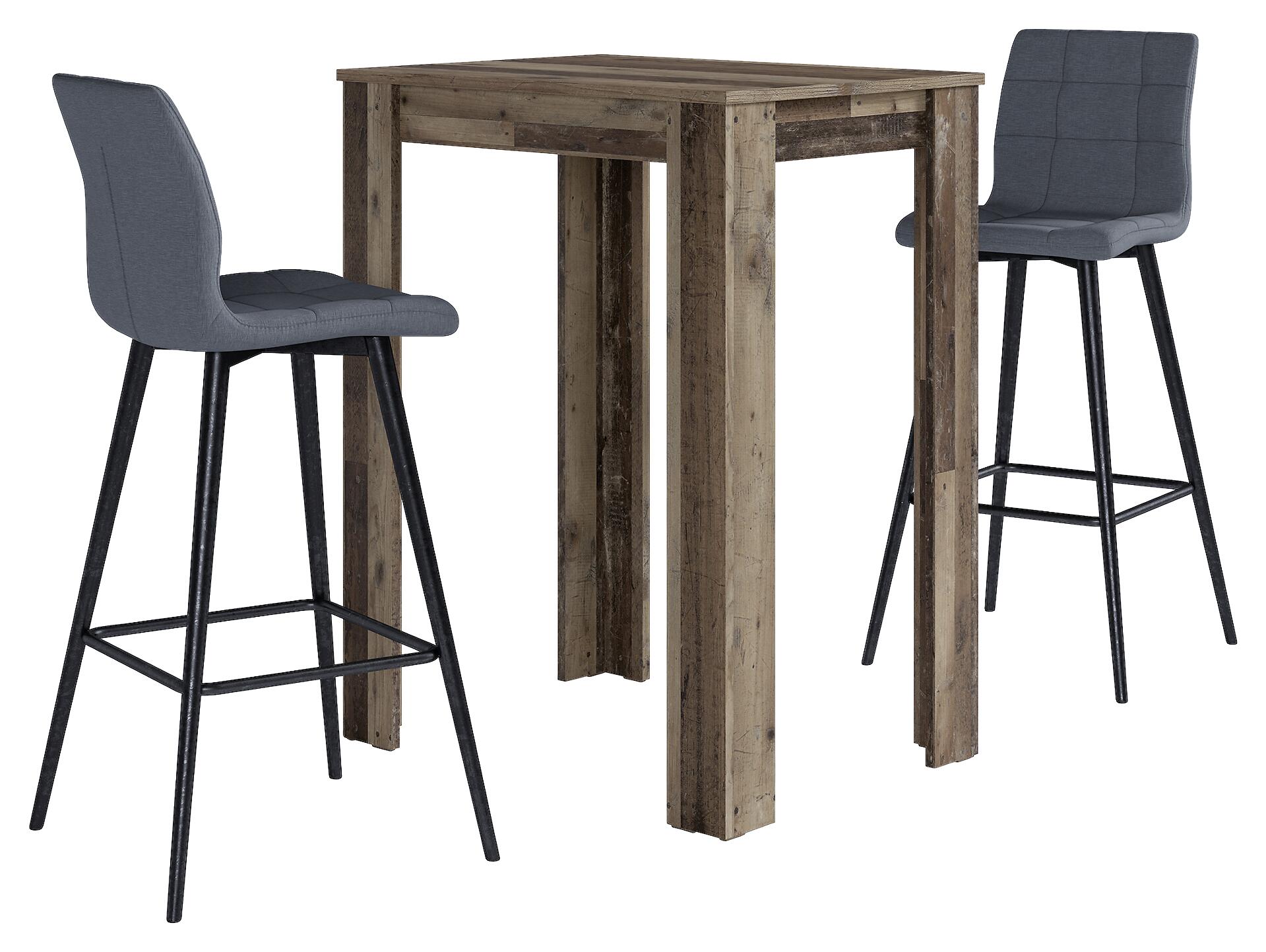 Barhocker SIMONE  2er-Set anthrazit Webstoff B/H/T: ca. 42x103x51 cm