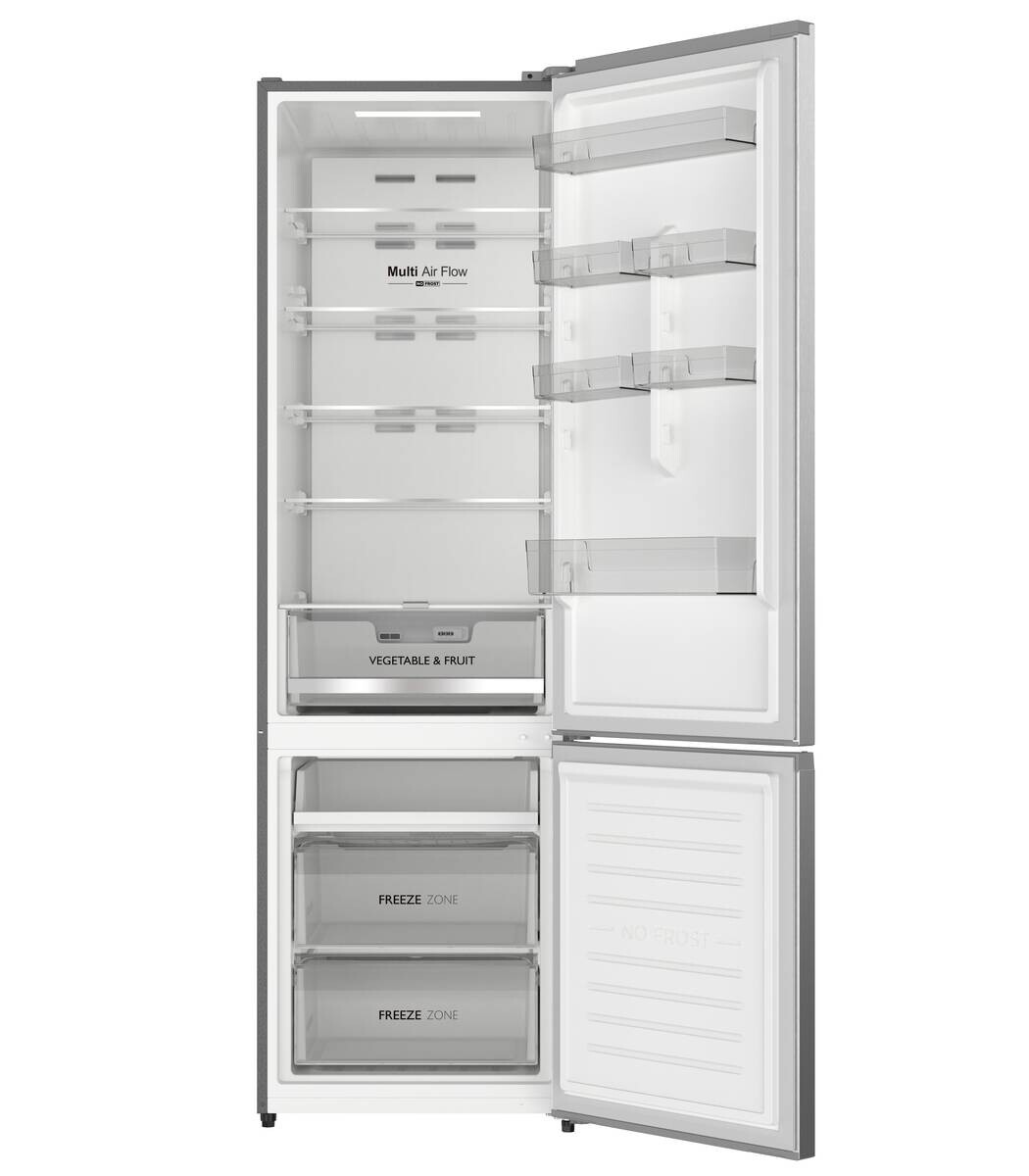 POCOline Kühl-/Gefrierkombination KGK200-442IXNFD Inox B/H/T: ca. 59,5x198,5x67 cm