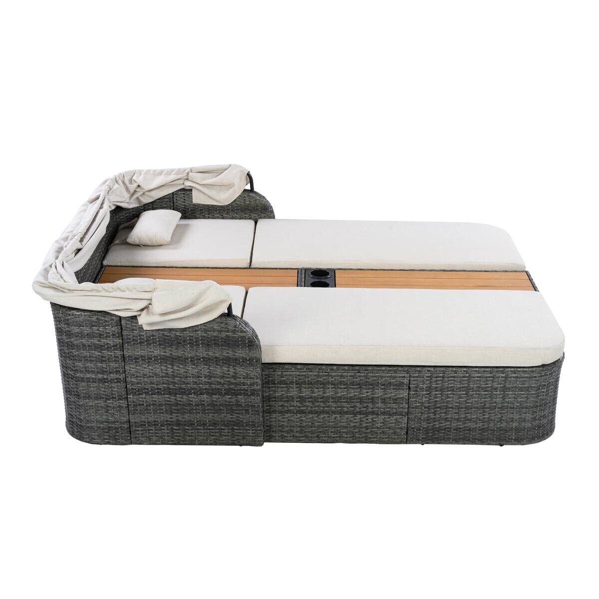 POCOline Gartenliege beige Stahl