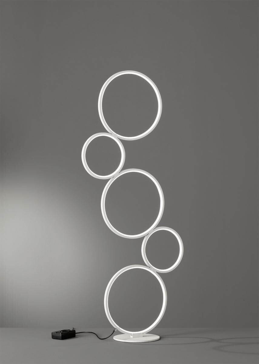 TRIO Stehleuchte Rondo weiß Metall B/H: ca. 47x115 cm