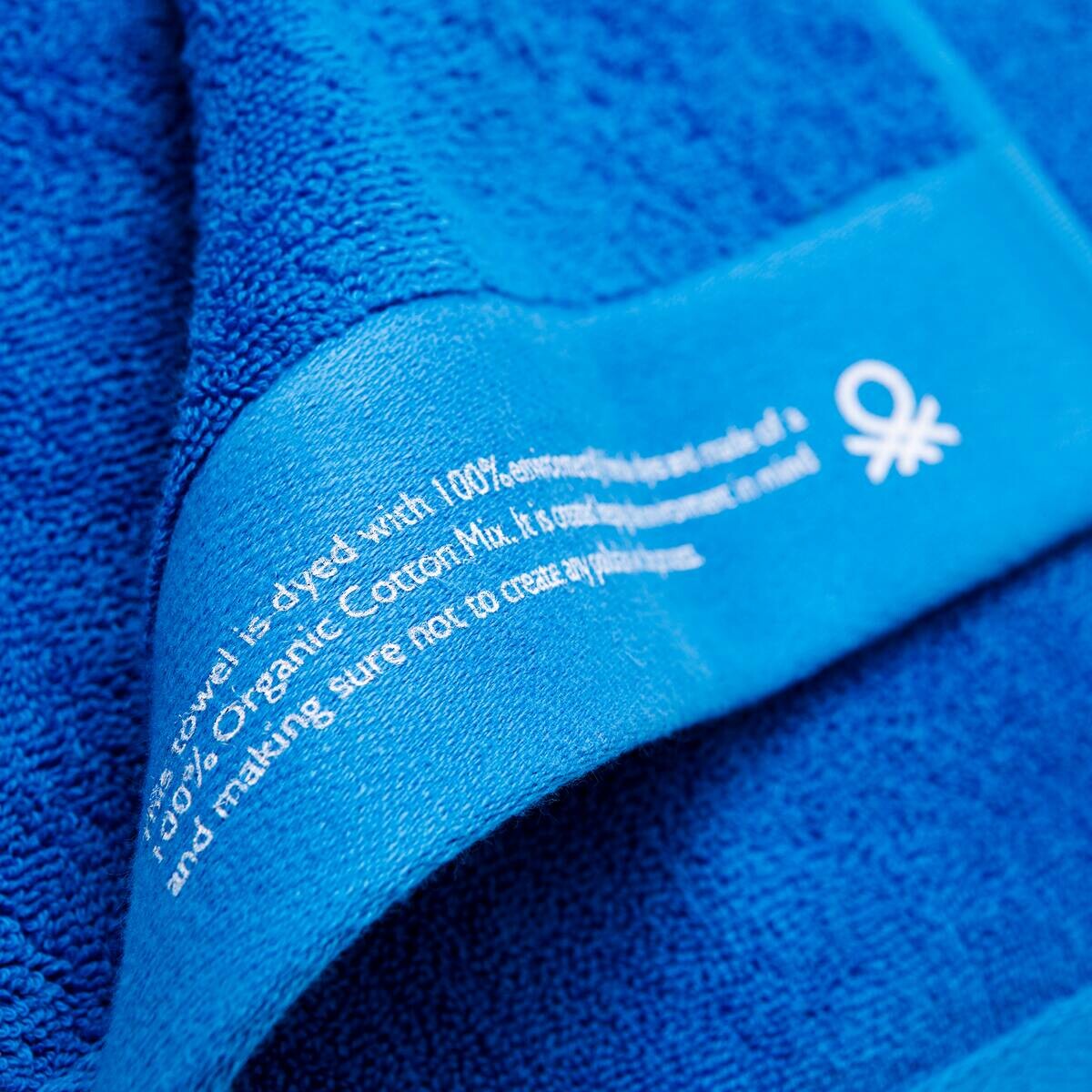 BENETTON Badetuch blau Baumwolle B/L: ca. 150x90 cm