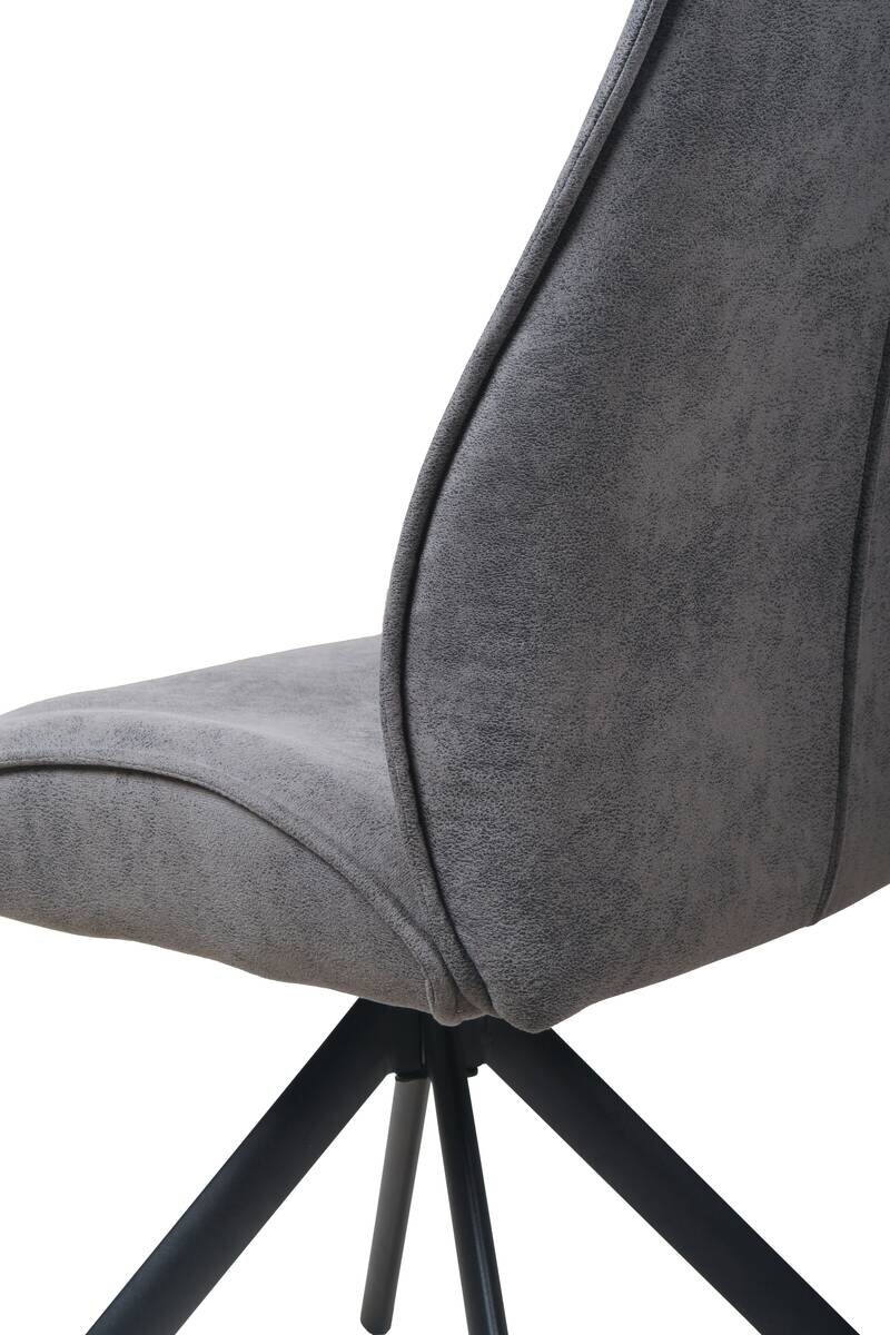 Drehstuhl Albany grau Microfaser B/H/T: ca. 47x95x62 cm