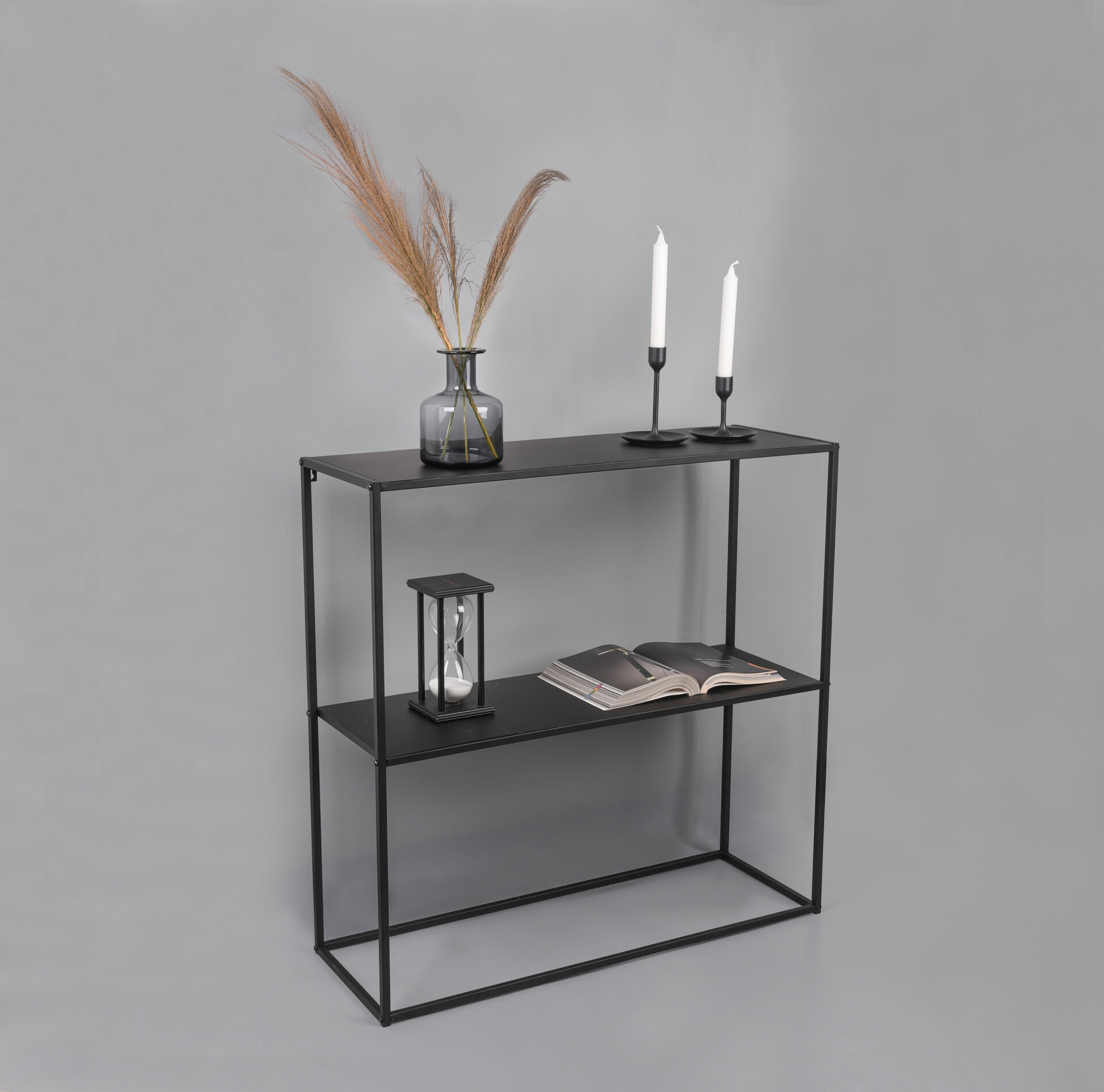 Konsolentisch Chloe schwarz Metall B/H/T: ca. 80x80x27 cm