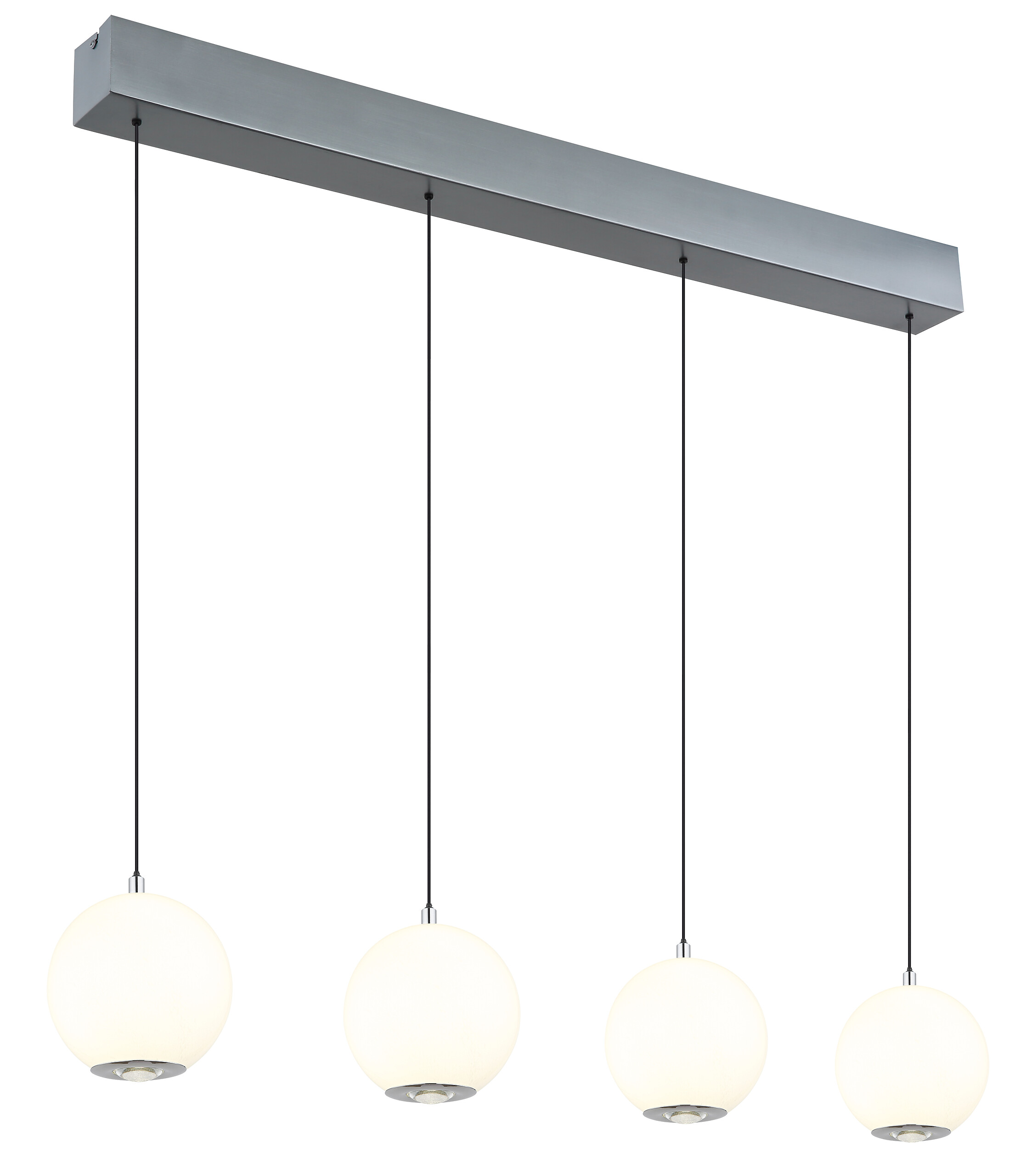 GLOBO Pendelleuchte grau Opal Metall Glas B/H/T/L: ca. 15x150x99x99 cm 1.0 Brennstellen