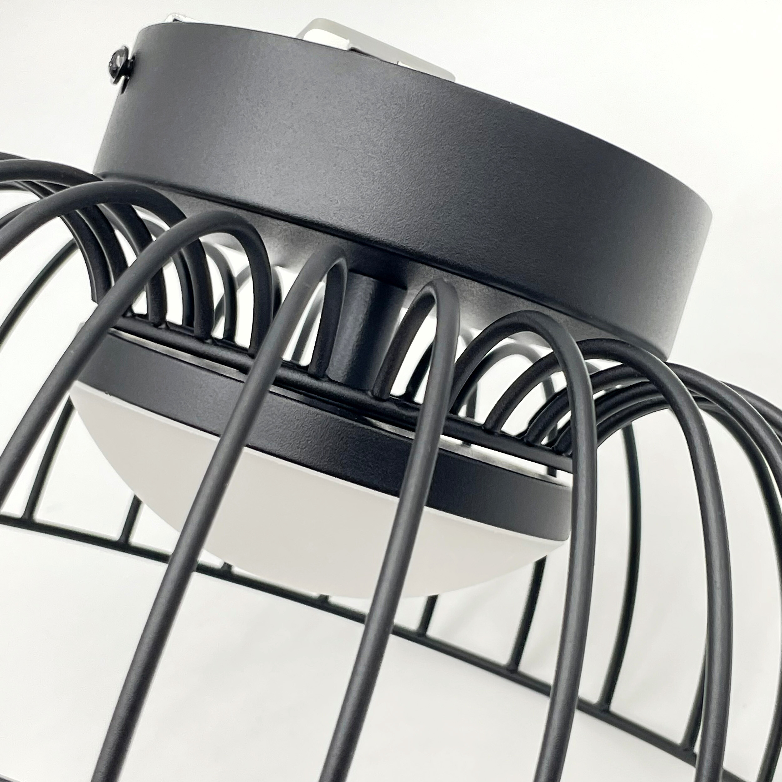 Lamkur Deckenleuchte schwarz Stahl B/H/L: ca. 27x27x17 cm