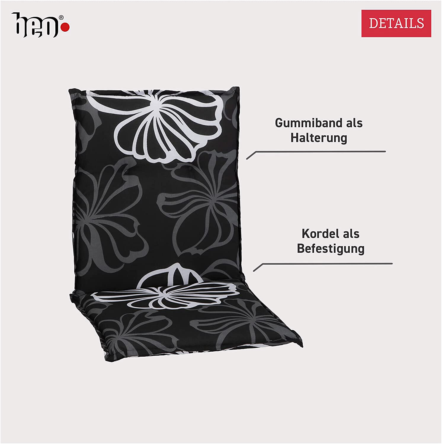 Beo Saumauflage für Niedriglehner schwarz Polyester-Mischgewebe B/H/L: ca. 50x6x101 cm 2er Set