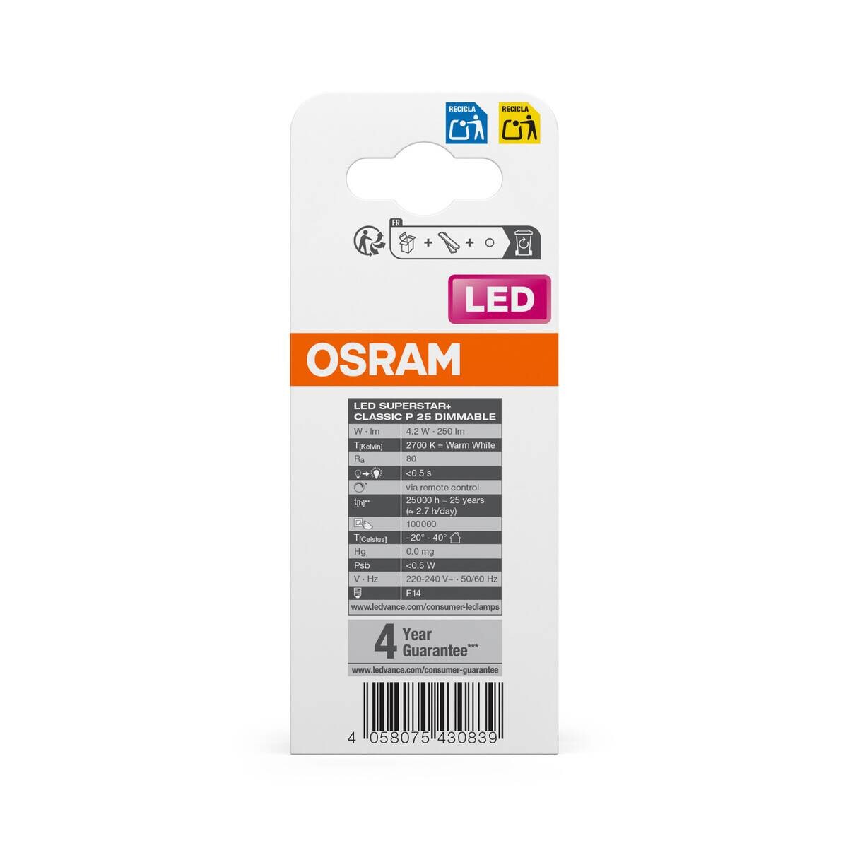 OSRAM Tropfenlampe AC45048 E14