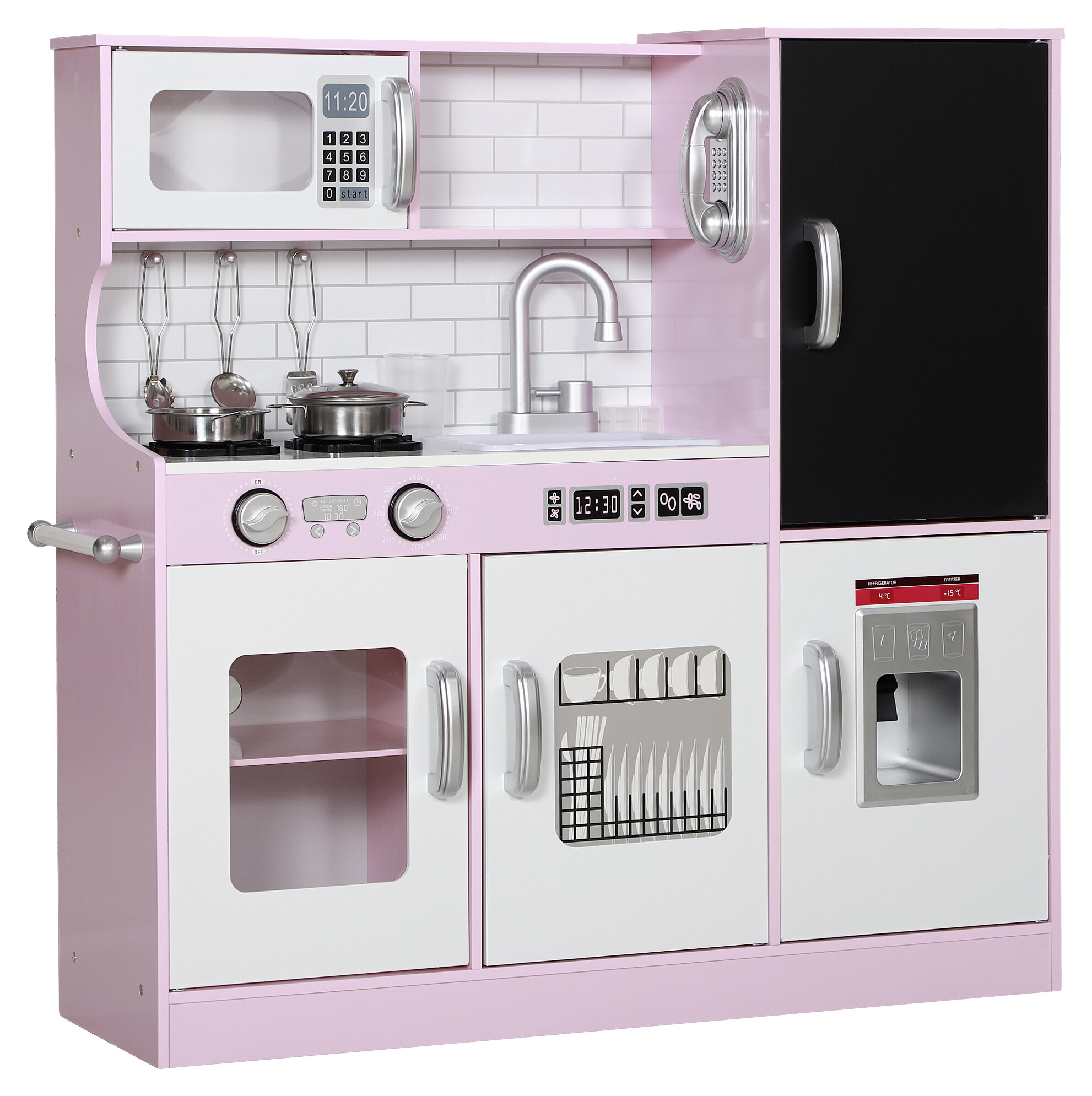 AIYAPLAY Kinderküche rosa B/H/L: ca. 26,8x81x83,8 cm