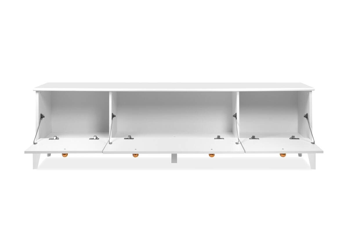 TV-Lowboard Izmir weiß Kupfer B/H/T: ca. 180x52x36 cm