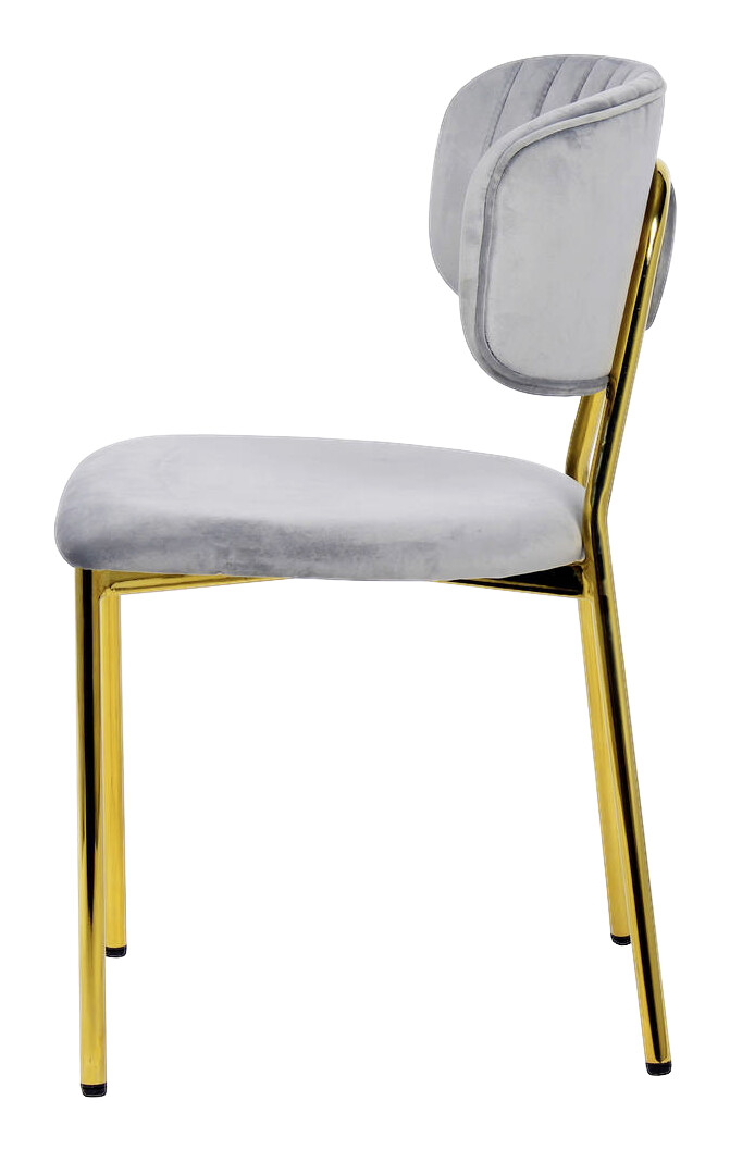 Stuhl Kian 100 2er-Set grau Microfaser B/H/T: ca. 47x80x51 cm