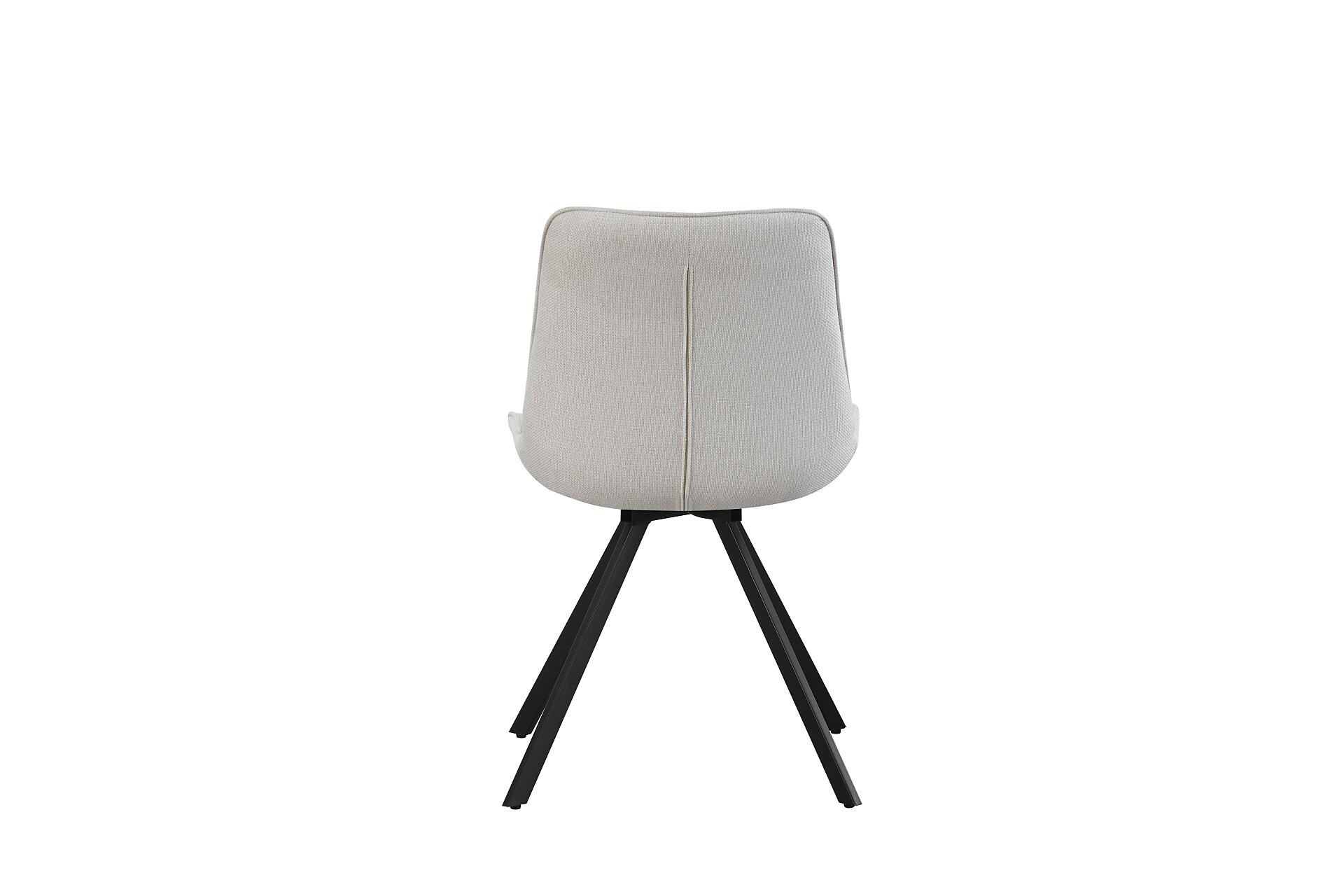 Drehstuhl EMILIA, 2er Set creme Webstoff B/H/T: ca. 52x85x61 cm