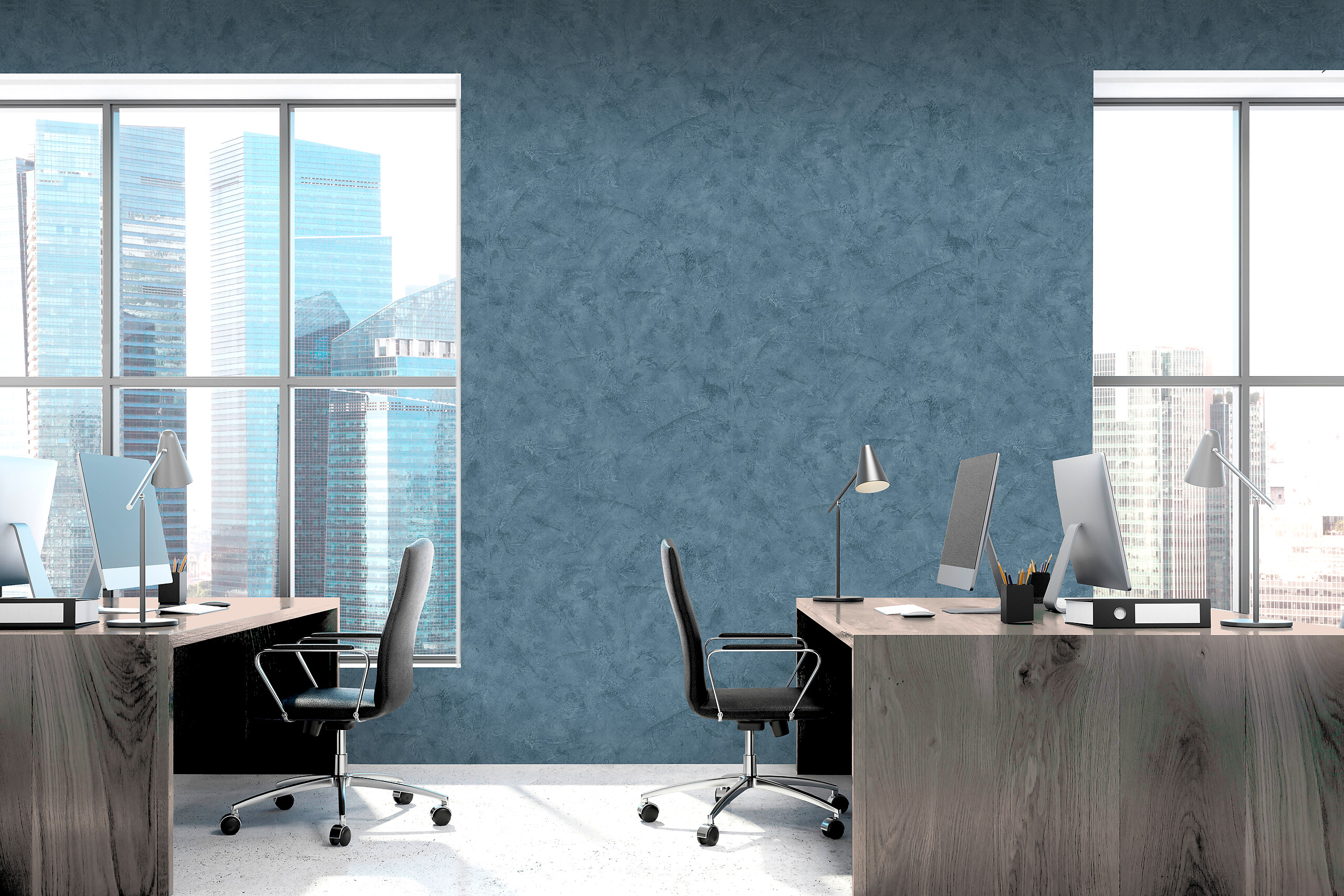 UGEPA Vliestapete Struktur blau B/L: ca. 53x1005 cm