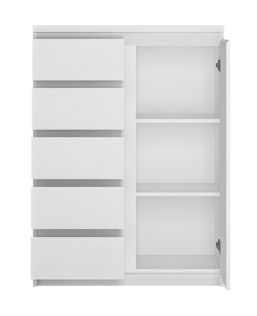 Highboard Fribo Alpinweiß Spanplatte B/H/T: ca. 83x114x40 cm