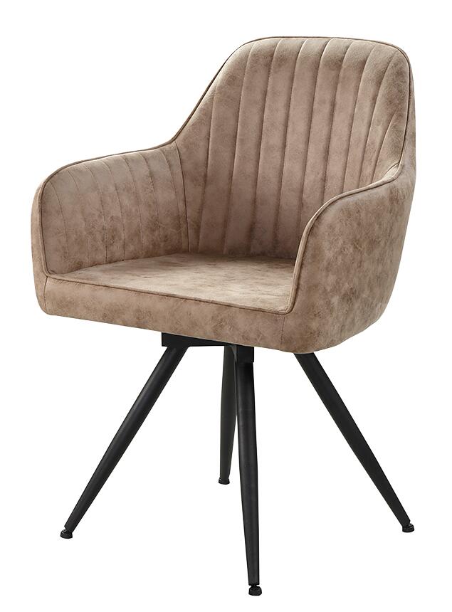 Armlehnstuhl  graubraun Vintage Microfaser B/H/T: ca. 58x85x55 cm