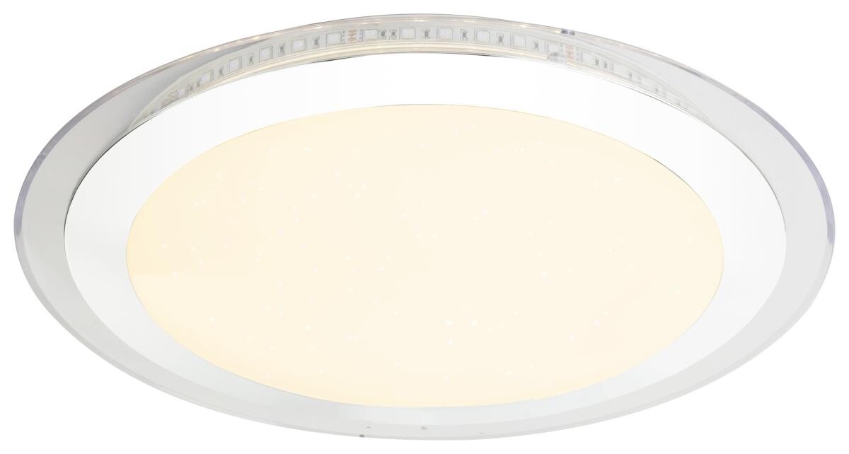 GLOBO Deckenleuchte Nicole weiß Chrom Kunststoff H/D: ca. 8x41 cm