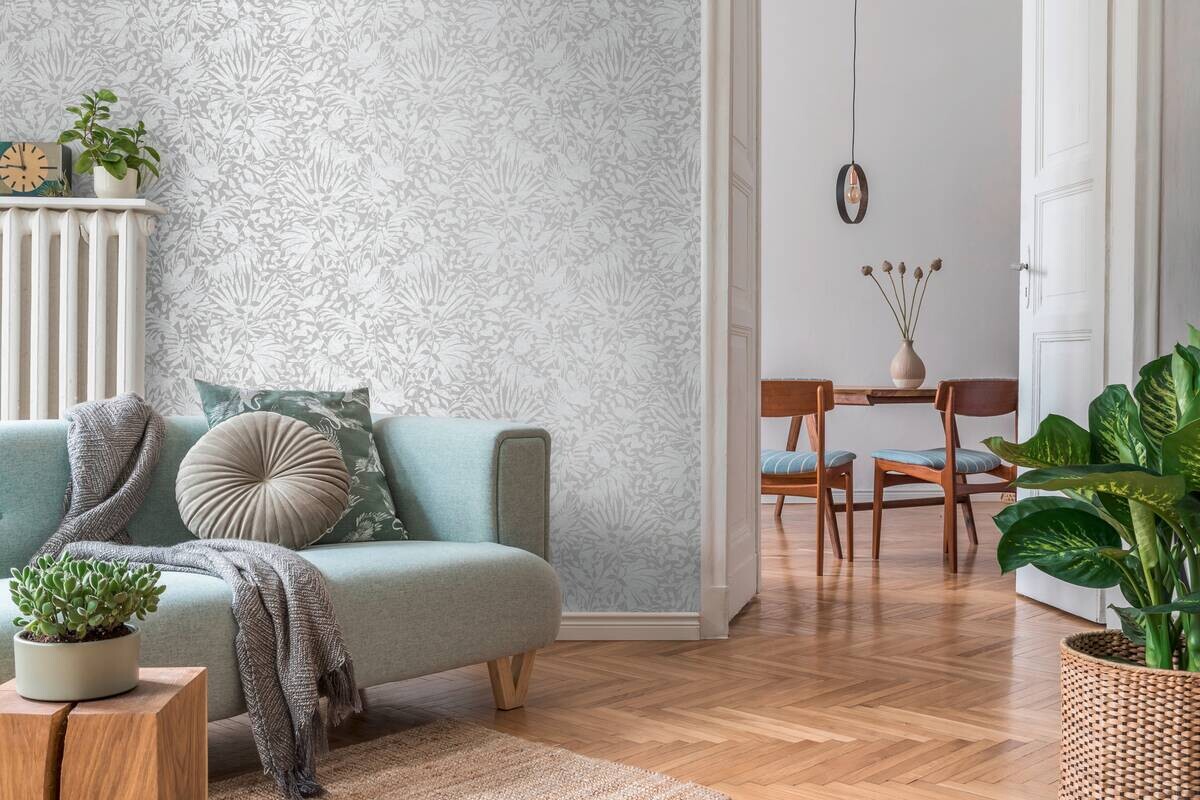 A.S.Creation Vliestapete silber grau weiß B/H/D: ca. 53x1005x8,5 cm