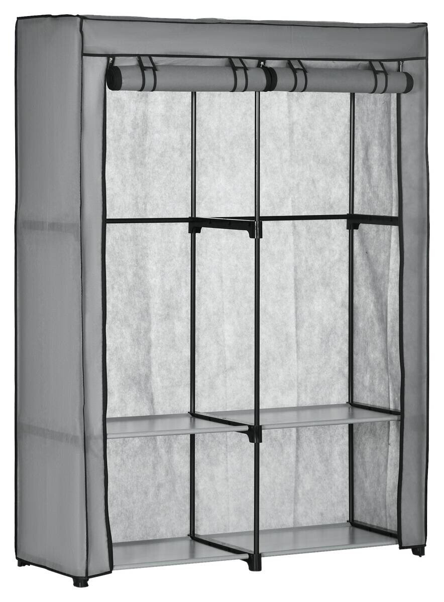 HOMCOM Kleiderschrank hellgrau Polypropylen B/H/L: ca. 49x118x170 cm HOMCOM Kleiderschrank hellgrau Polypropylen B/H/L: ca. 49x118x170 cm