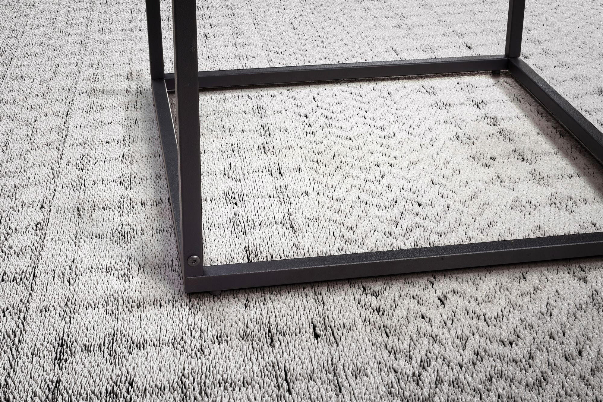 Wohnling Couchtisch klar schwarz Glas Metall B/H/T: ca. 58x43,5x58 cm