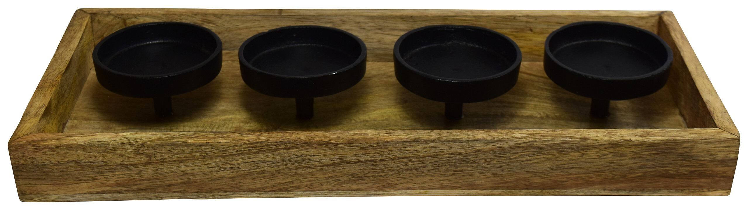 Kerzenhalter natur Holz B/H/L: ca. 12x5x40 cm