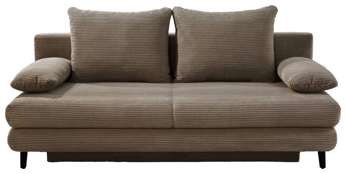Schlafsofa taupe Microfaser B/H/T: ca. 202x74x99 cm
