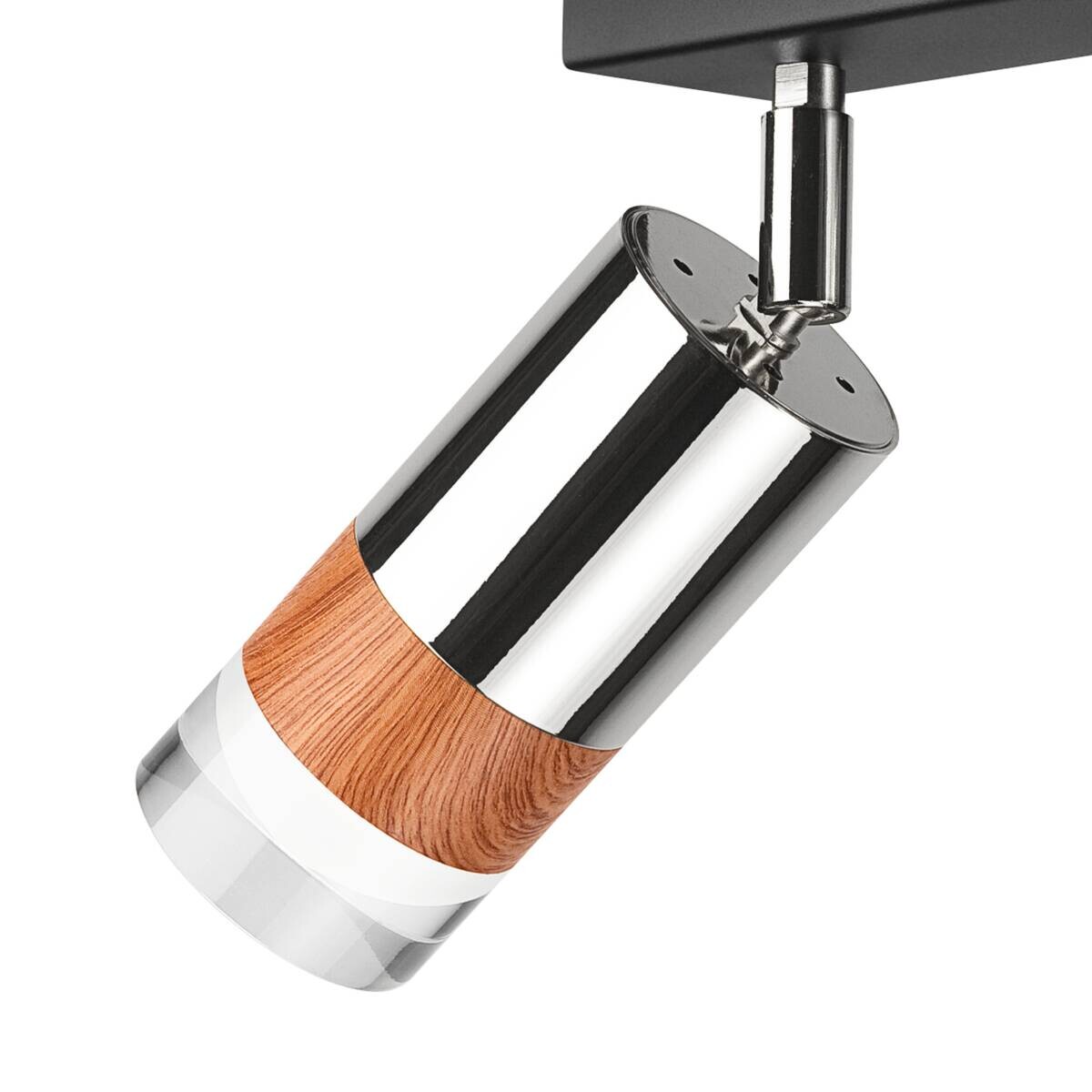 Lamkur Deckenleuchte Chrom Stahl Glas B/H/L: ca. 8x19x45 cm 3 Brennstellen