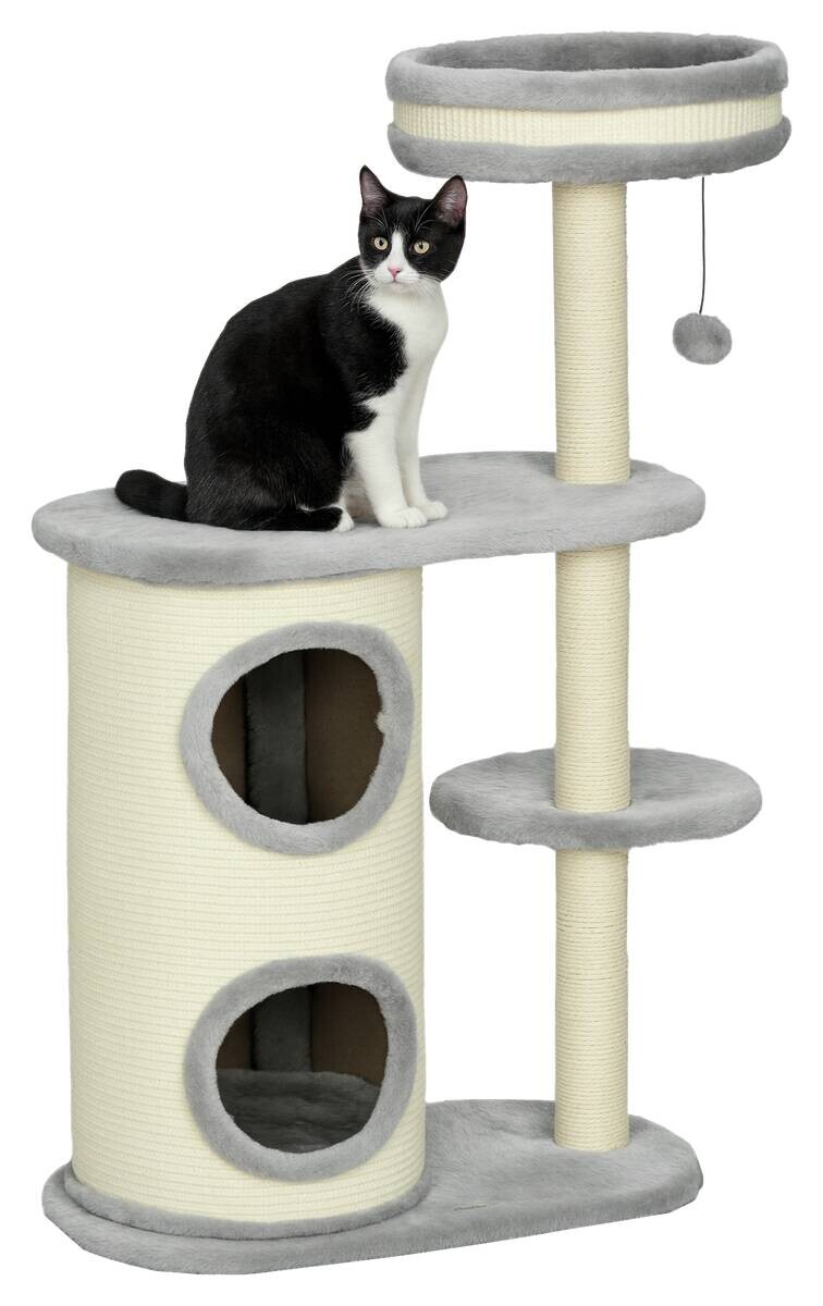 PawHut Kratzbaum grau Spanplatte B/H/L: ca. 35x100x59 cm