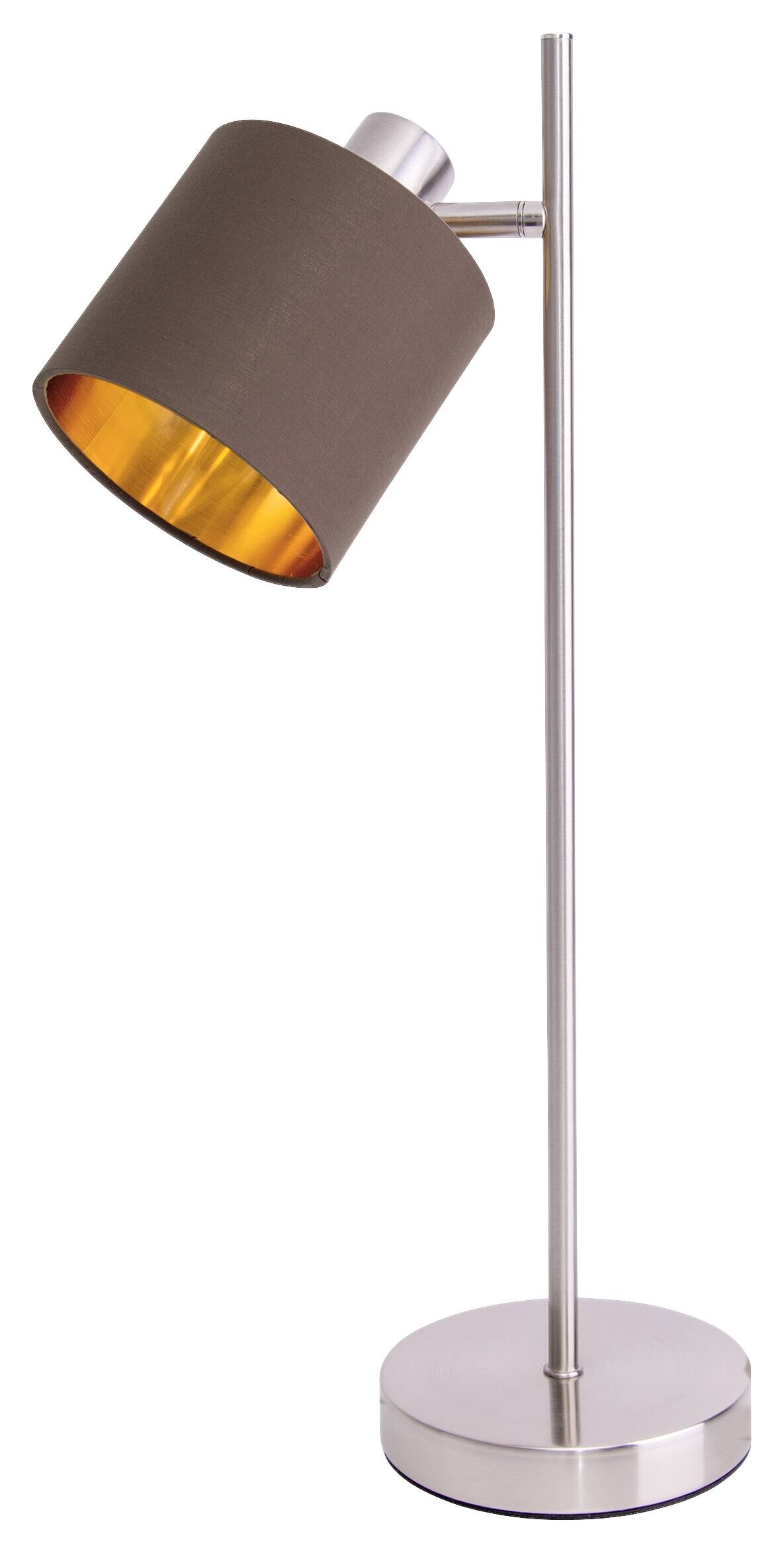 Näve Leuchten Tischleuchte 3189214 braun Metall Textil B/H/T: ca. 12x51x18 cm E14 1 Brennstellen