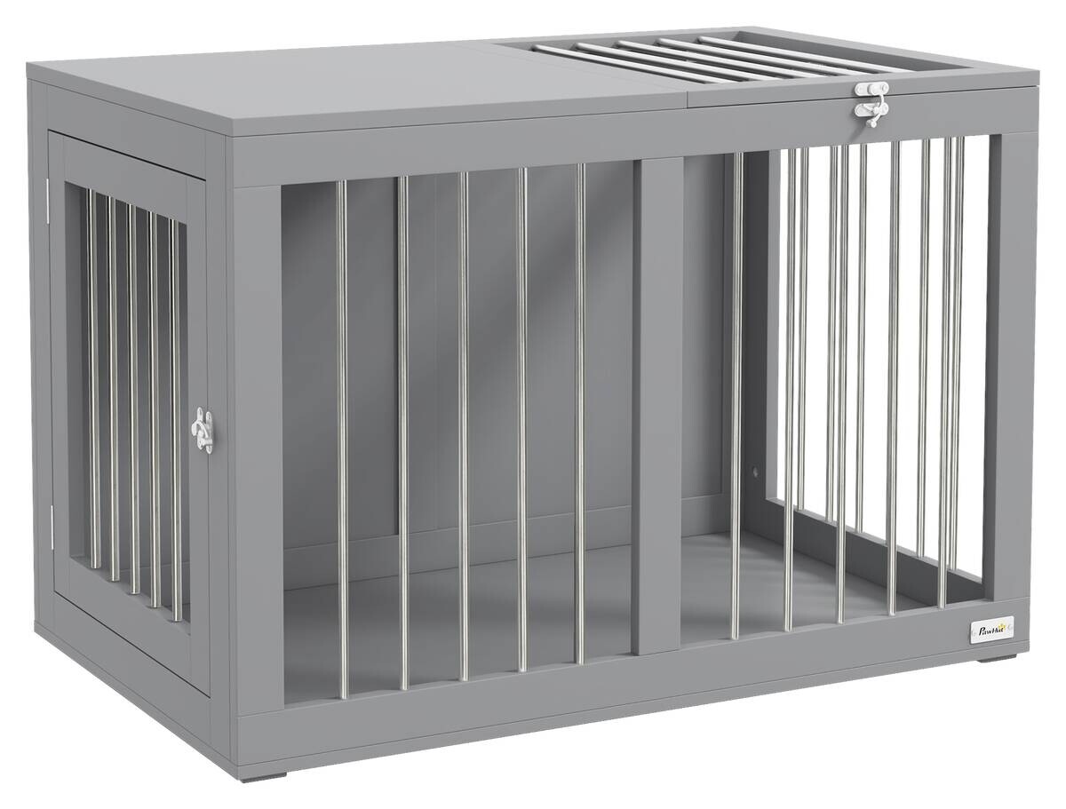 PawHut Hunde-Zubehör grau Edelstahl B/H/L: ca. 50x80x56,5 cm