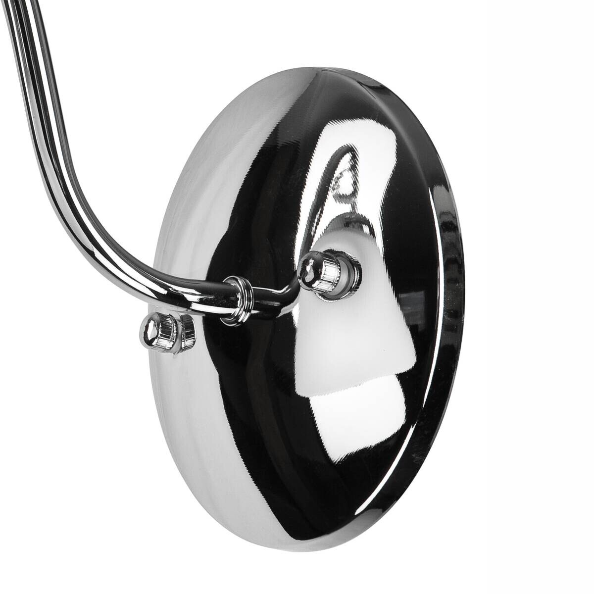 Lamkur Wandleuchte Miranda Chrom Metall Glas H/L: ca. 20x14 cm E27 1 Brennstellen