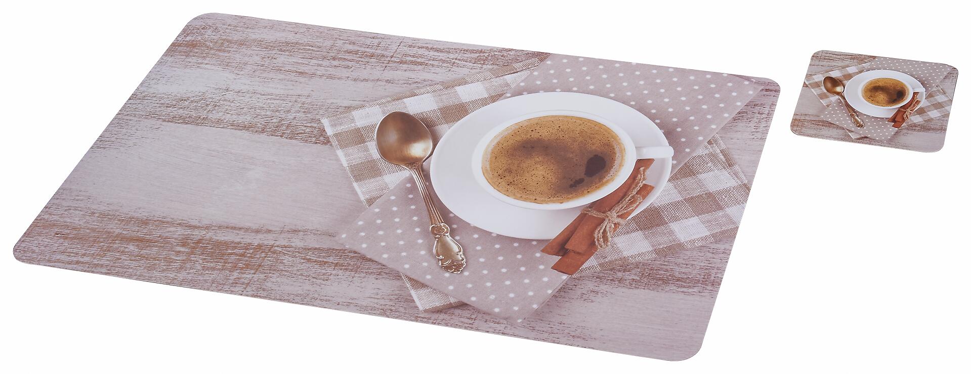 Platzmattenset braun Kunststoff B/L: ca. 28x44 cm