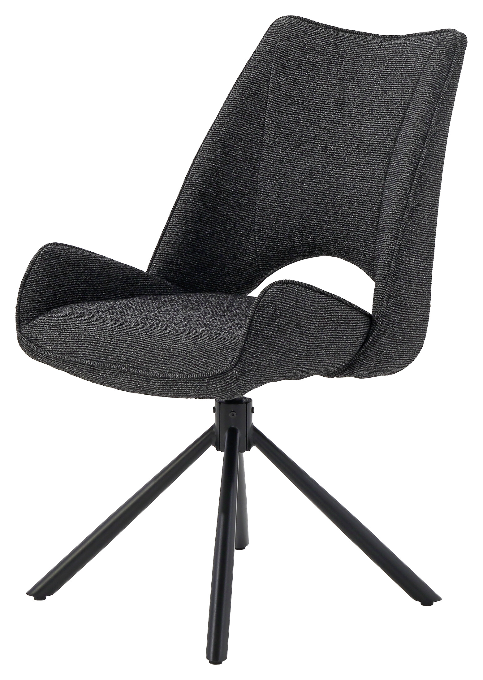 Drehstuhl schwarz Webstoff B/H/T: ca. 52x91x66 cm Drehstuhl schwarz Webstoff B/H/T: ca. 52x91x66 cm