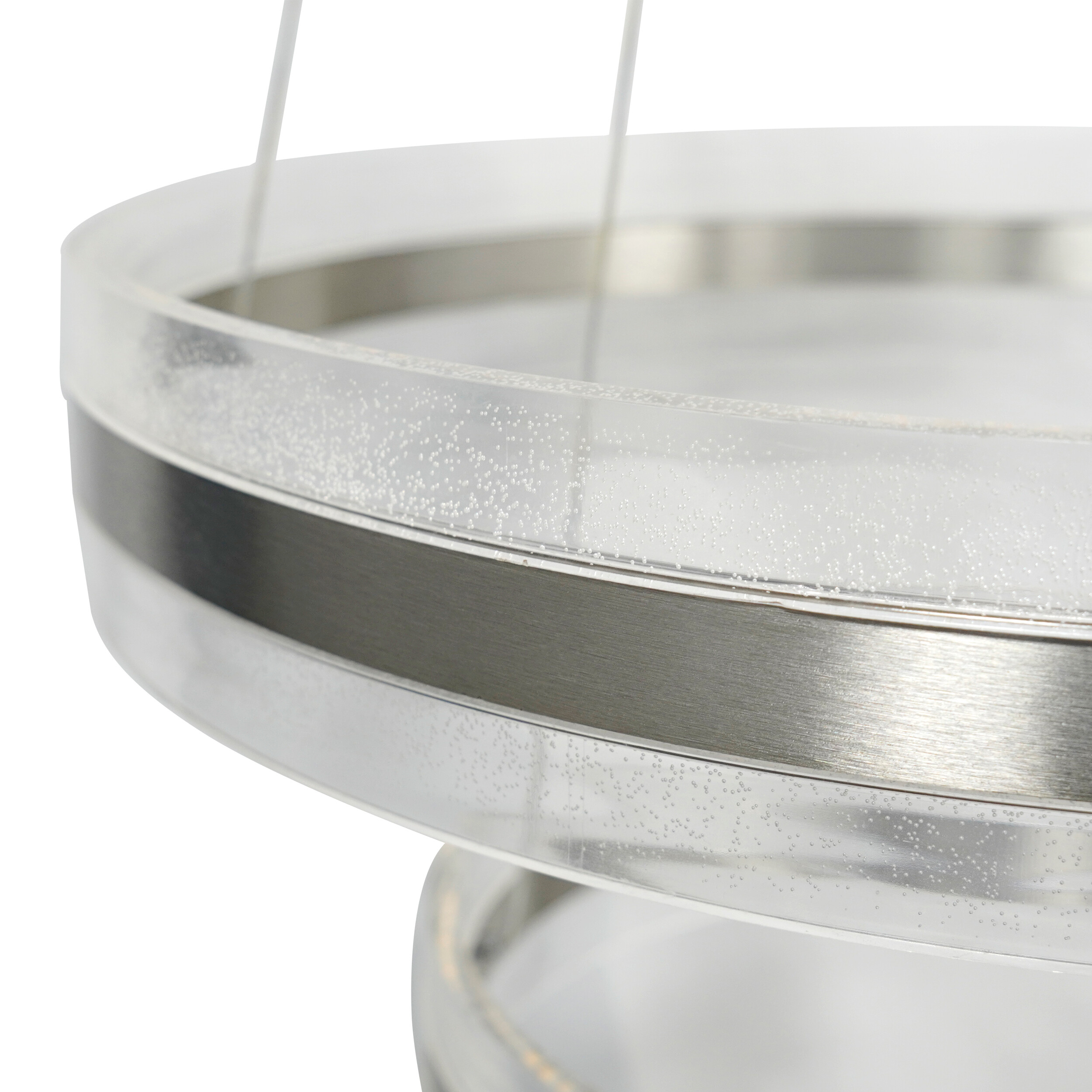 POCOline LED-Pendelleuchte Eleni nickel Acryl Alu H/D: ca. 120x60 cm