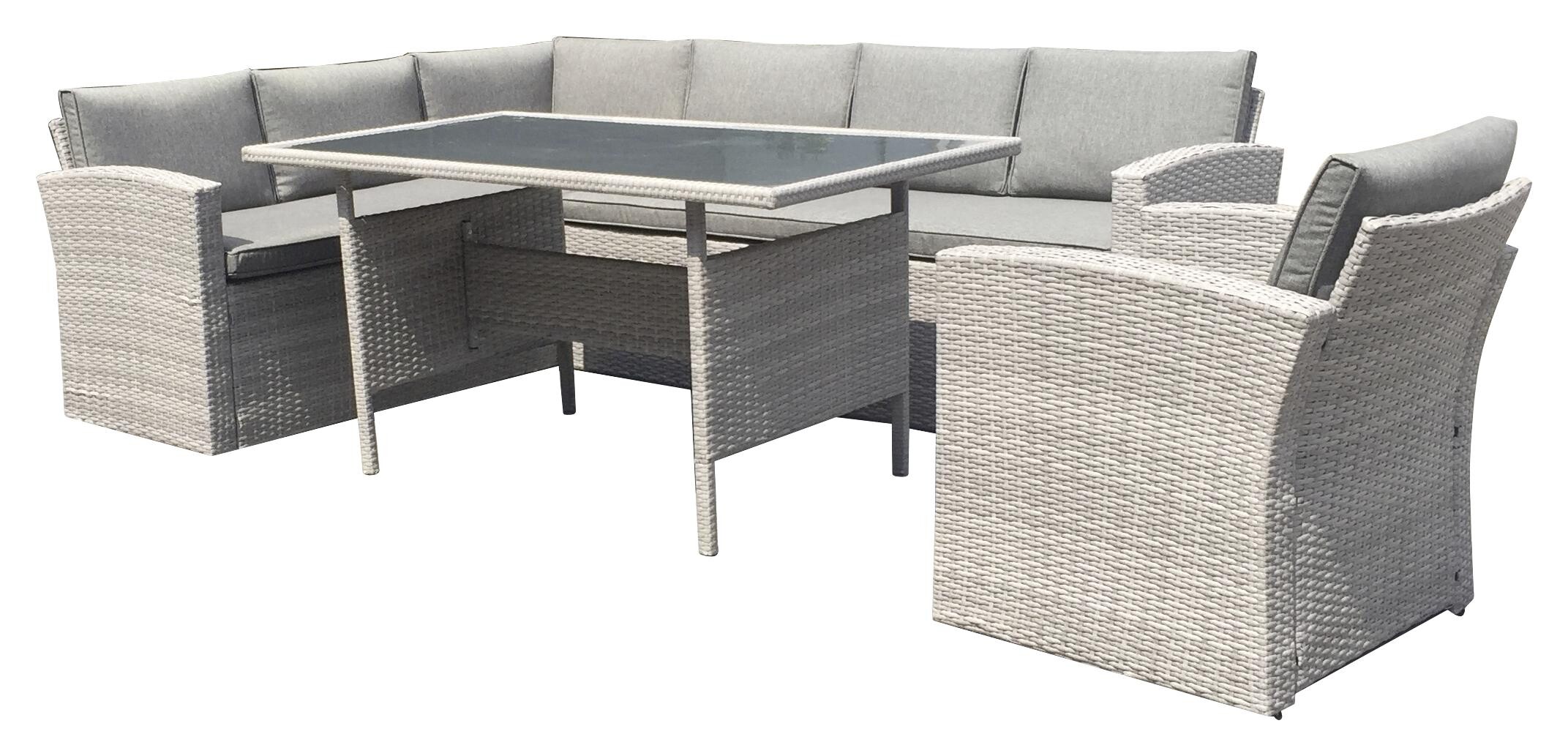 Gartensitzgruppe grau Stahlrohr