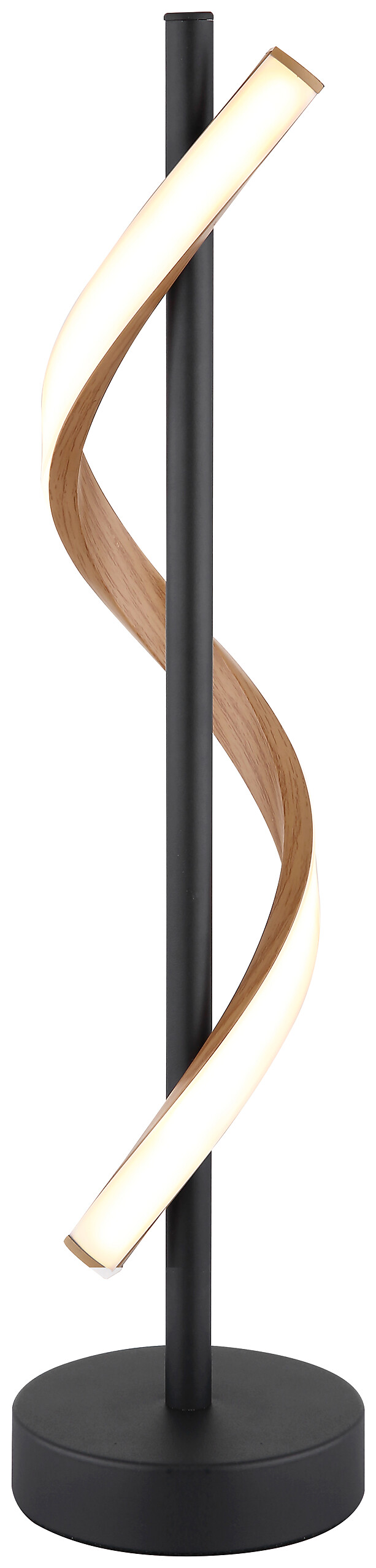 GLOBO LED-Tischleuchte dunkelbraun mattschwarz Opal Metall PVC Kunststoff H/D: ca. 49,3x15,5 cm 1 Brennstellen