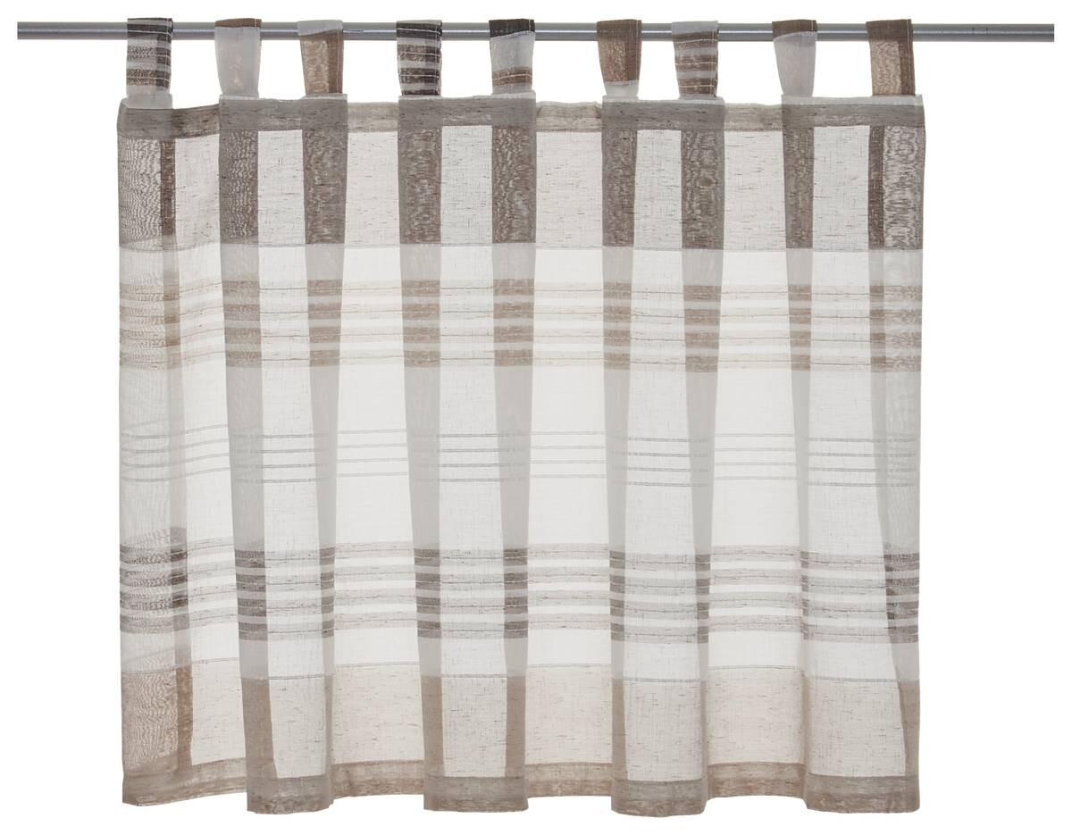 POCOline Scheibengardine Havana braun B/L: ca. 140x50 cm