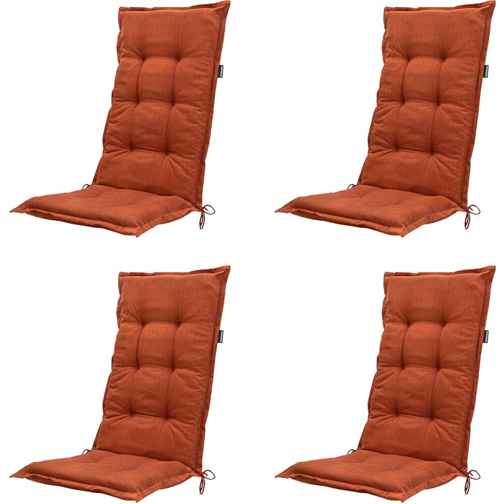 PROGARDEN,MADISON Klappsessel Set + Auflagen Tampa terra Kunststoff B/H/L: ca. 61x109x60 cm