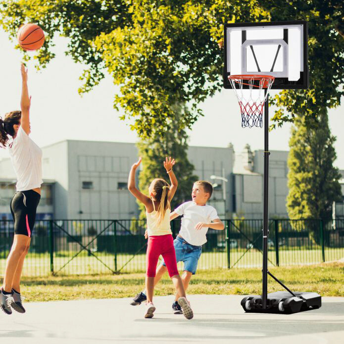 HOMCOM Basketballkorb schwarz B/H/L: ca. 83x260x75 cm