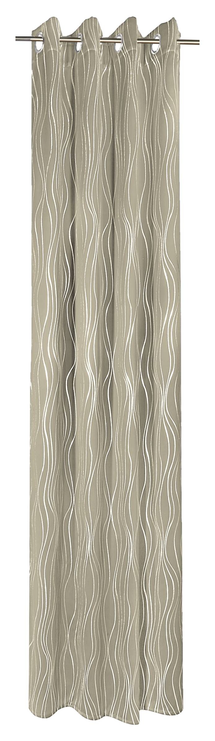 Verdunklungsvorhang Monaco creme B/L: ca. 135x245 cm