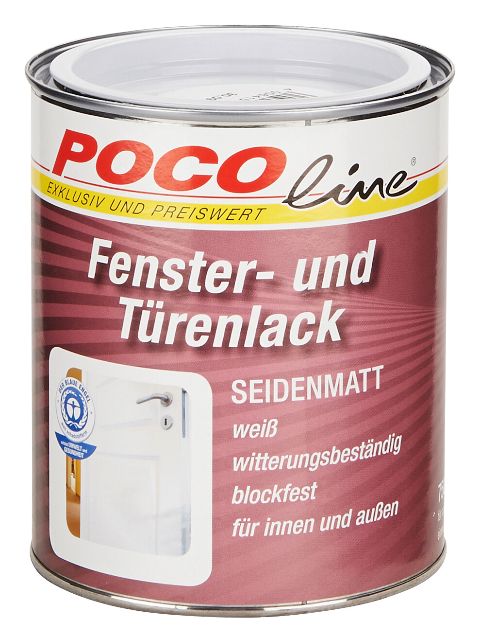 POCOline Acryl Fensterlack weiß seidenmatt ca. 0,75 l