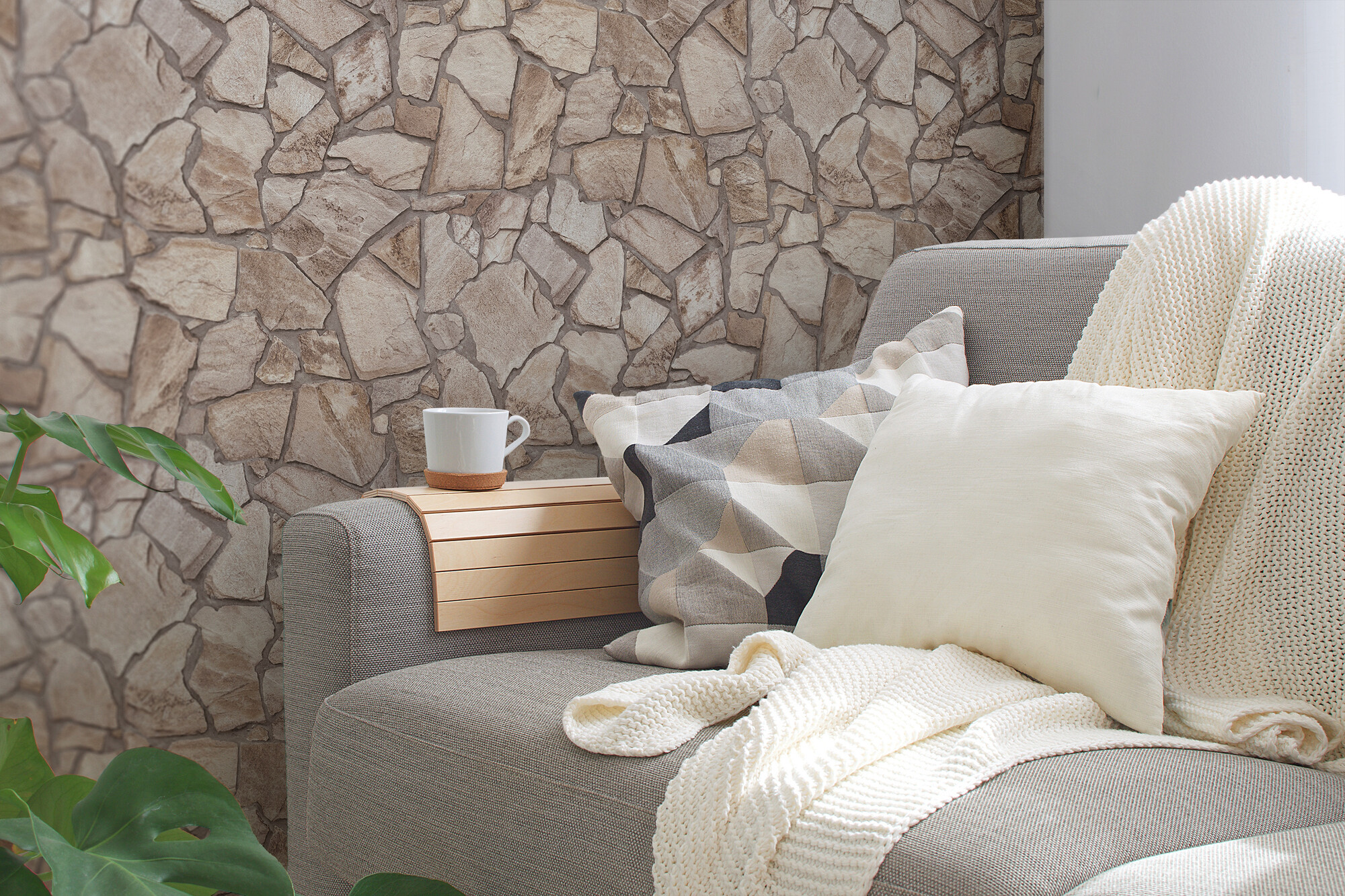 A.S.Creation Vliestapete grau beige B/H/D: ca. 53x1005x8,3 cm