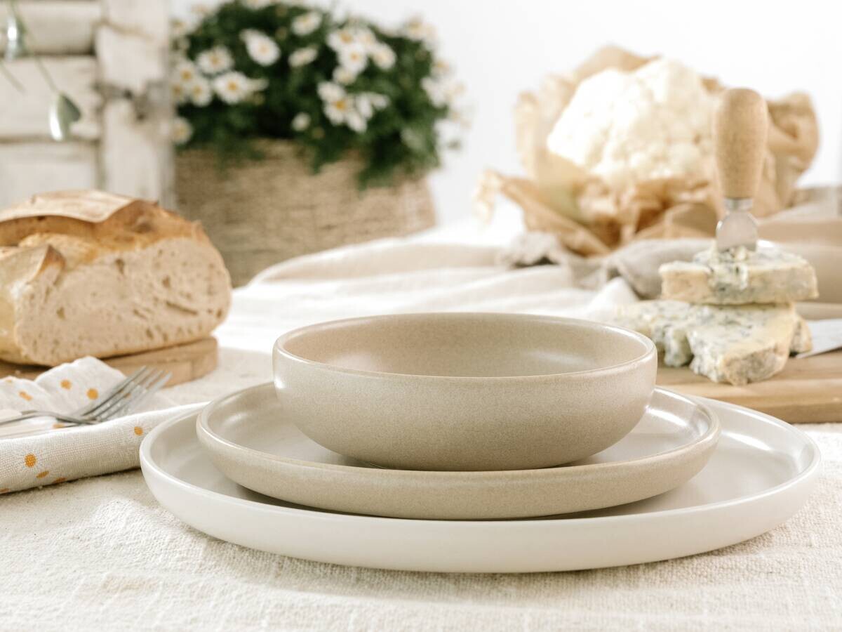 CreaTable Tafelservice Uno Toscana mehrfarbig Steinzeug 12 tlg.