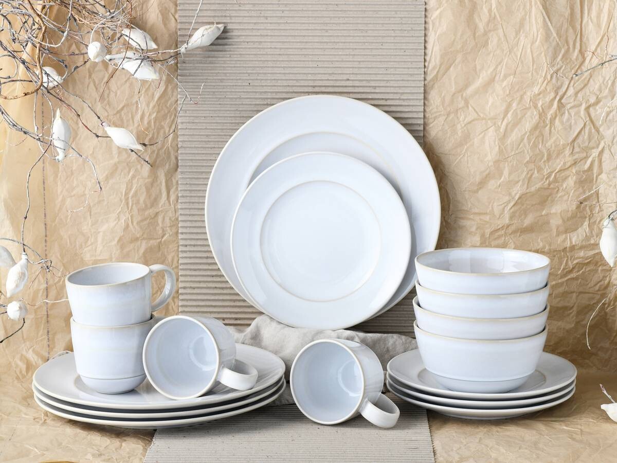 CreaTable Kombiservice ANTIQUE sand Steinzeug 16 tlg.